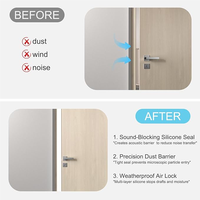 Heavy-Duty 36 ft x 3 in Weather Stripping, Extra Thick 2mm Door Draft Stopper - Image 4