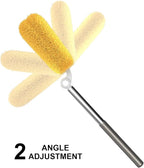 Long Handle Duster with 2 Replacement Heads, Washable Cleaning Duster Kit with - Image 3
