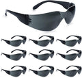 amoolo Tinted Safety Glasses Bulk of 48, Protective Safety Sunglasses, Dark by amoolo