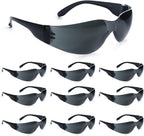 amoolo Tinted Safety Glasses Bulk of 48, Protective Safety Sunglasses, Dark by amoolo