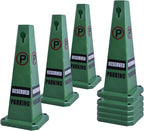 8-Pack 26.5" Caution Cones, 4-Sided Visible Safety Signs by OranclUS