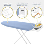 Full Size Ironing Board with Iron Rest, Heavy Duty Compact Ironing Board - Image 4