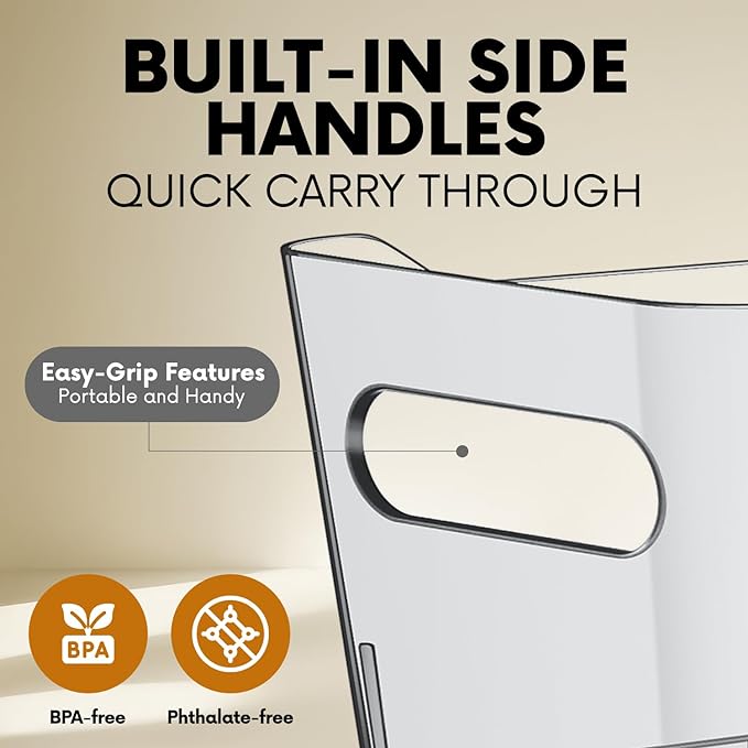 Clear Plastic Storage Bins, Small Fridge Organizer Kitchen Organizers and - Image 3