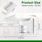 Tuanse 30 Pcs Cabinet Locks Invisible Safety Drawer Latches - Image 2