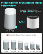Leemone 2 Pack Blue Pure SmokeBlock 311i Max Replacement Filter Compatible - Image 2