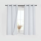 PONY DANCE White 100% Blackout Short Curtains by PONYDANCE