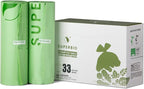 SUPERBIO 33 Gallon Compostable Yard Waste Bags, Lawn & Leaf Bags, ASTM D6400 by SUPERBIOCOMPOSTABLEBAGS