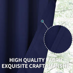 BGment Navy Blue Blackout Curtains 40 Inches Length - Image 6