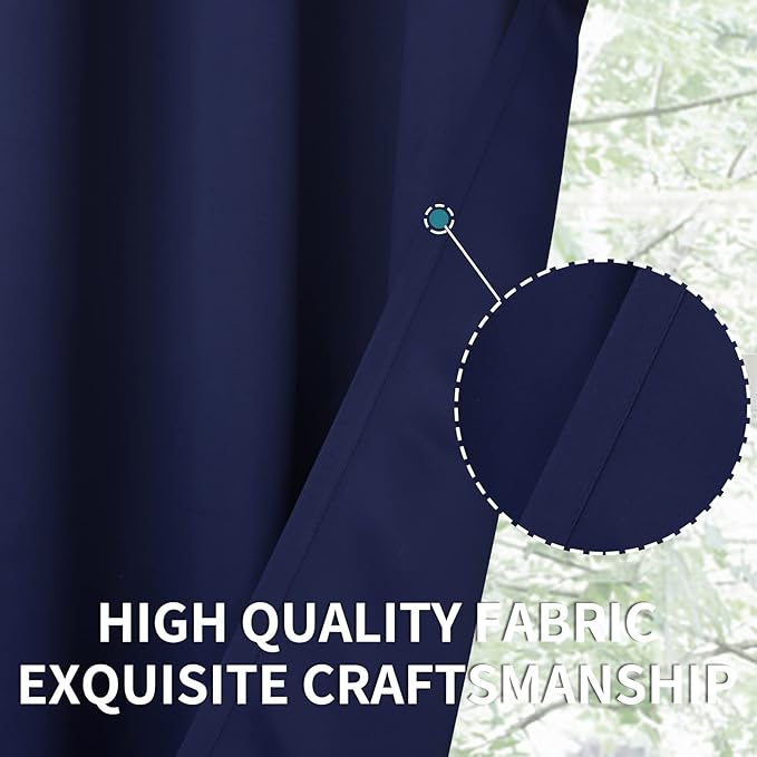 BGment Rod Pocket 63 Inch Long Blackout Curtains - Image 5