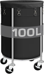 Laundry Hamper with Wheels, 100L Round Rolling Laundry Basket Sorter with by Ollieroo