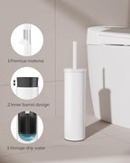 Toilet Brush and Holder Set, Stainless Steel Toilet Bowl Brush - Image 3