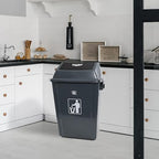 4 Packs Large Garbage Bin with Lid, Plastic Kitchen Waste Bin, 13 Gallon - Image 4