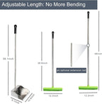 Rubber Broom and Dustpan Set, Pet Hair Removal Rubber Broom - Image 4