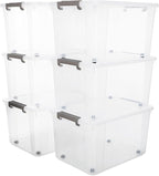 Citylife 6 Packs 69 QT Plastic Storage Bins by CitylifeHomeOrganization