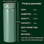 10oz Mini Water Bottle Stainless Steel Thermos Small Flask - Image 2