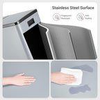 Arlopu 16 GallonStainless Steel Trash Can, 60L Dual Compartment, Metal Kitchen - Image 3