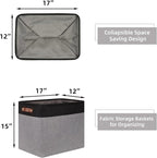 HNZIGE Fabric Storage Baskets Large Cloth Baskets Set of 2, Rectangular Shelf - Image 5