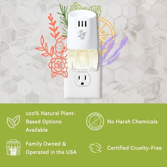 Scent Fill 100% Natural Eucalyptus Spearmint Plug in Air Freshener, Scented Oil - Image 6