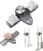 Mop and Broom Holder Wall Mount, No Punching Required Broom and Mop Organizer by Unknown