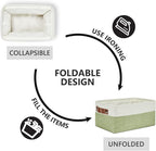 DULLEMELO Storage Baskets for Shelves, Small Fabric Collapsible Rectangular - Image 6