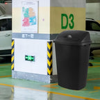 Zopnny 4-Pack Lidded Trash Can, 13 Gallon Black Plastic Garbage Bin - Image 6