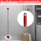 Spin Mop Replacement Handle, 4-Section 30-to-58 inch Mop Replacement Stick and - Image 5