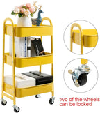 AGTEK Makeup Cart, Movable Rolling Organizer Cart, 3 Tier Metal Utility Cart - Image 5