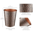 Monarch Abode Handcrafted Metal Wastebasket Trash Can - Image 2