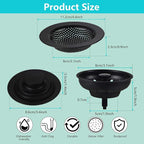 3 PCS Kitchen Sink Stopper Strainer, Anti-Clogging Stainless Steel Sink - Image 6