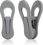 Tinfol 50pc Grey Plastic Hanger Clips, Strong Pinch Grip Finger Clips by Tinfol