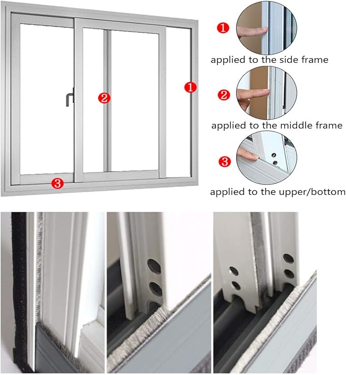 32ft Door Weather Stripping Door Seal Strip Brush - Image 6