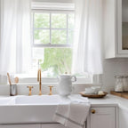 YoungsTex Short White Linen Curtains 45 Inch Length 2 Panels - Image 9