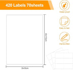 Joyberg Storage Box Labels, Tear-Resistant, No Residue, - Image 2