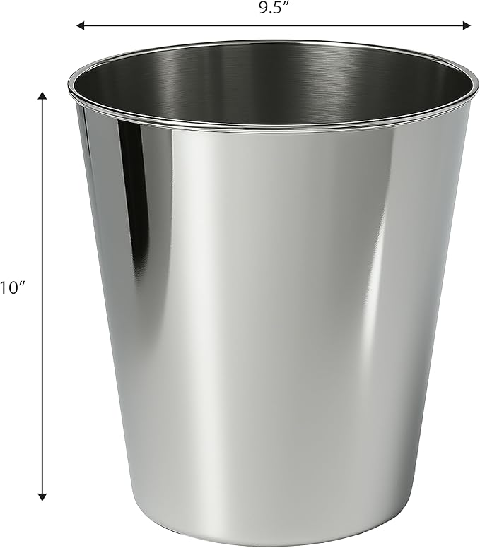 happimess HPM1113D Nolan Modern Classic Smooth Steel 2-Gallon Wastebasket - Image 4