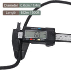 500 Feet 1/4 Inch Black Polyester Rope, 6 mm Polypropylene Utility Rope - Image 2