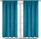BGment Peacockblue Blackout Curtains 54 Inch Length by BGment