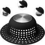 Shower Drain Hair Catcher, Bathtub Drain Cover Foldable Silicone Shower & Tub by SayGoodbyetoHairClogging