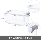 Citylife 6 Packs 17 QT Plastic Storage Bins - Image 6