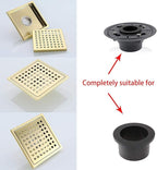RANDOM Brushed Gold Shower Drain Square 6 Inch Shower Floor Drain - Image 6