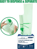100% Compostable Trash Bags, 3 Gallon Compost Bags Small Kitchen Trash Bags - Image 5