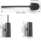 Toilet Brush and Holder Matte Black Toilet Bowl Brush Wall Mounted Toilet Brush - Image 7