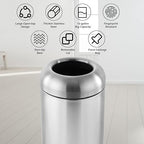 Dyna-Living Large Trash Can Outdoor Stainless Steel Garbage Can - Image 2