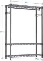 IZEUK 3 Tier Heavy Duty Garment Rack Wire Clothes Rack - Image 7