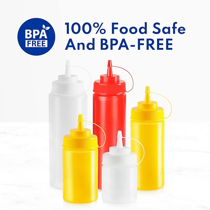 New Star Foodservice 26283 Squeeze Bottles, 8 oz - Image 8