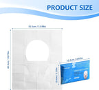 Toilet Seat Covers, XL Flushable and Biodegradable Paper Cover Disposable - Image 3