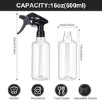 Eccliy 12 Pcs 16 Oz Plastic Spray Bottle, Adjustable Empty Reusable Sprayer - Image 2