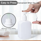Pump Bottles Dispenser 16.9oz/500ml, 4 Pack Empty Plastic Hand Soap Shampoo - Image 3