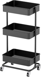 3 Tier Modern Metal Rolling Tool Cart by Unknown