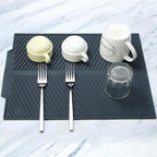 Silicone Dish Draining Mat, Eco Friendly Dish Drying Mat Kitchen Counter - Image 2