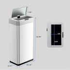 TLSUNNY 16 Gallon Motion Sensor Trash Can, Touchless Automatic Garbage Can - Image 2